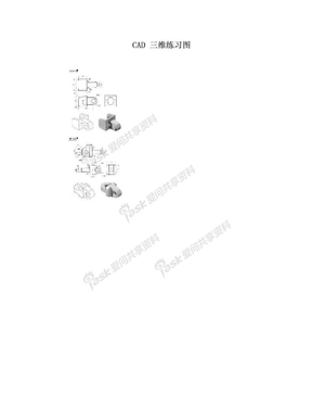 CAD 三维练习图