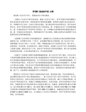 学习新《安全生产法》心得