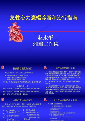 急性心衰治疗指南(2010)-赵水平