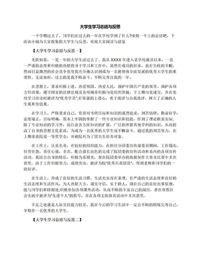 大学生学习总结与反思