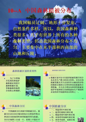 中国森林植被分布