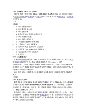 SWOT分析模型-SWOT Analysis