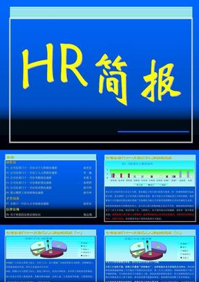 人力资源月报案例