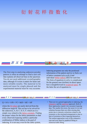 第6章 衍射花样指数化与应用概述