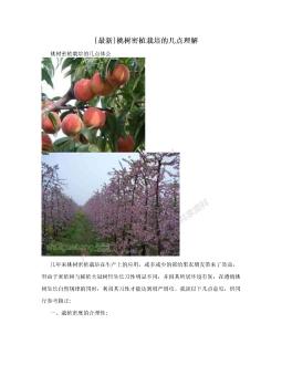 [最新]桃树密植栽培的几点理解
