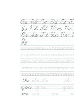 英文花体字字帖