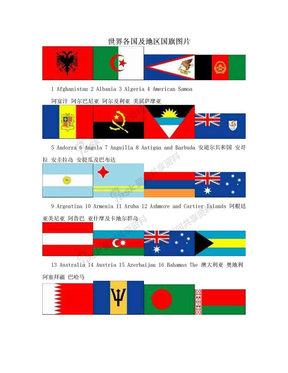 世界各国及地区国旗图片