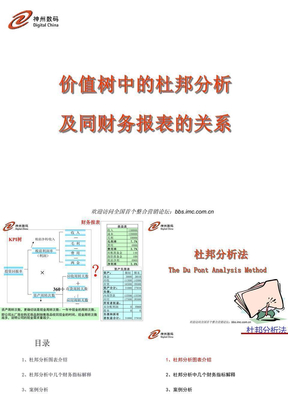 杜邦分析法_PPT_免费