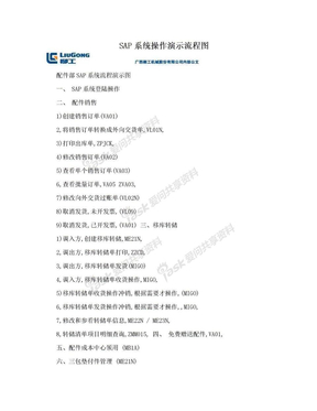 SAP系统操作演示流程图