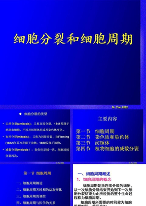 细胞分裂和细胞周期