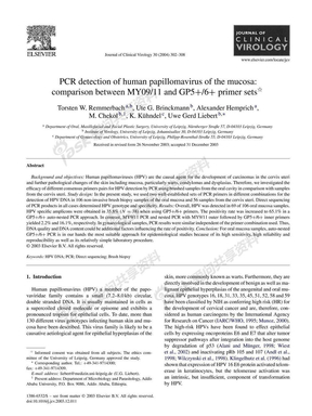 HPV通用引物MY0911与GP5+6+的比较