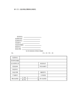 桥(门)式起重机定期检验自检报告