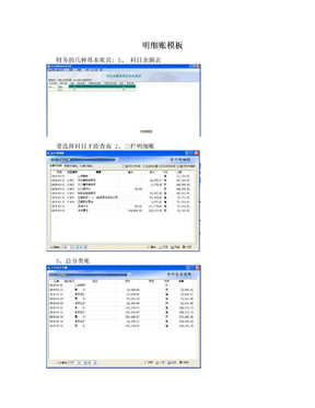 明细账模板
