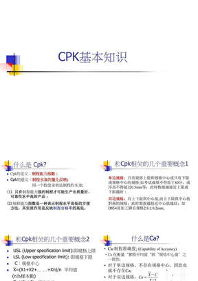 CPK基本知识