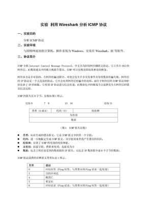 实验：利用Wireshark分析ICMP协议