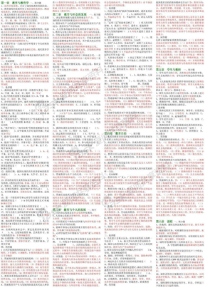 2011年湖南教师资格证考试教育学小抄(缩印版)
