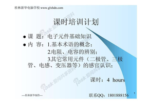 电子元件基础知识_桂林新华电脑学校电脑维修课程