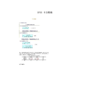 SPSS 卡方检验