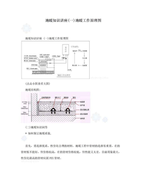 地暖知识讲座(一)地暖工作原理图