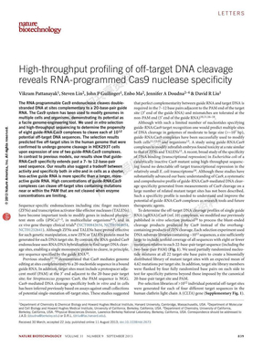 High-throughput profiling of off-target DNA cleavage reveals RNA-programmed Cas9 nuclease