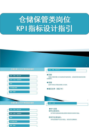 仓库保管类岗位KPI考核指标设计指引