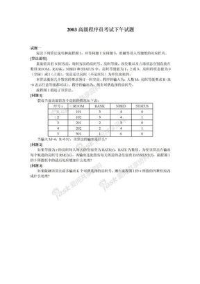 2003高级程序员下午试题