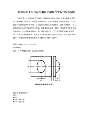 椭圆形加工宏程序的编程实例数控宏程序编程实例