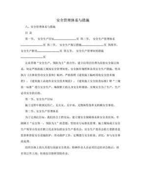 安全管理体系与措施