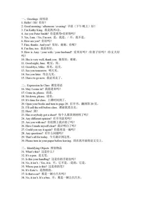 CNPC海外操作人员英语日常用语900句