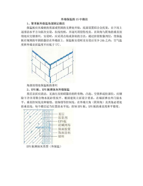 外墙保温的15中做法