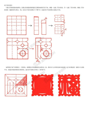 福字窗花的剪法步骤图图片