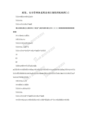 质量、安全管理体系图及项目部组织机构图[1]
