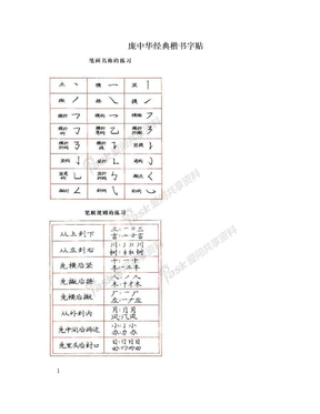 庞中华经典楷书字贴