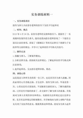 律师实务训练材料