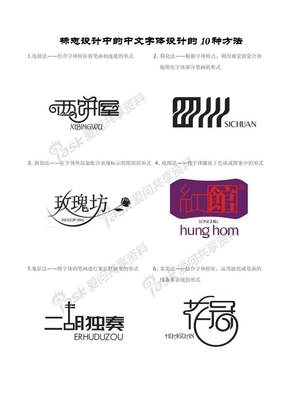 标志设计中的中文字体设计的10种方法