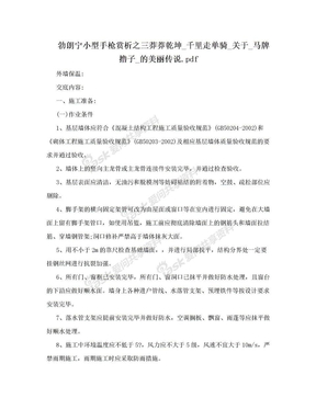 勃朗宁小型手枪赏析之三莽莽乾坤_千里走单骑_关于_马牌撸子_的美丽传说.pdf