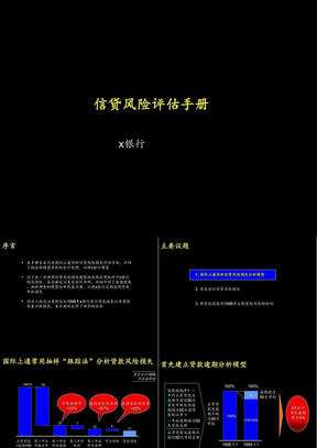 某银行信贷风险评估手册