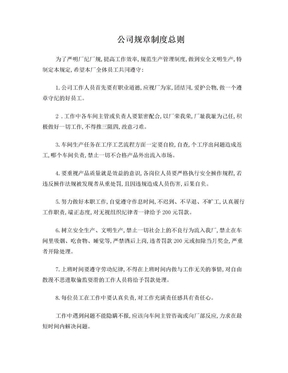 公司规章制度总则