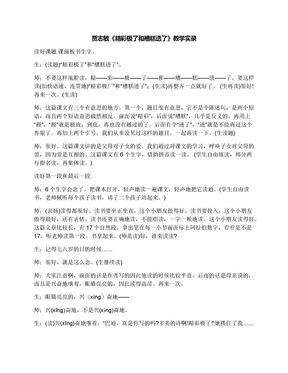 贾志敏《精彩极了和糟糕透了》教学实录