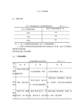 《工程勘察设计收费标准》(岩土工程勘察部分)