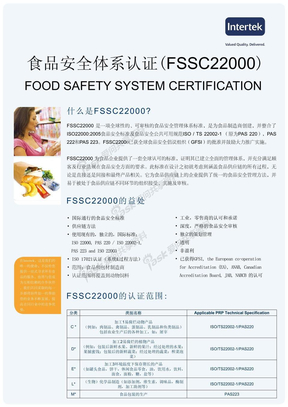 食品安全体系(FSSC22000)