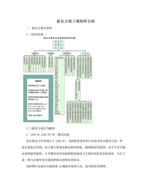 新东方波士顿矩阵分析