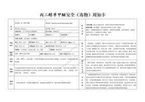 丙二醇单甲醚安全周知卡