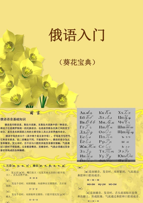 俄语入门(葵花宝典)