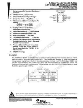 TLC549英文数据手册