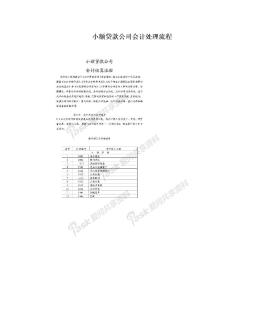 小额贷款公司会计处理流程