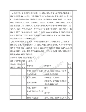 流动少年宫活动方案