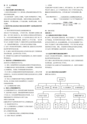 人力资源二级答案