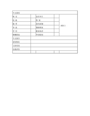 简单个人简历模板