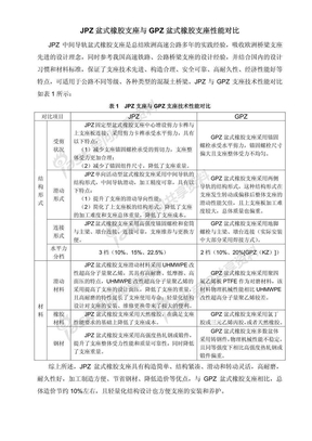 JPZ盆式橡胶支座与GPZ盆式橡胶支座性能对比